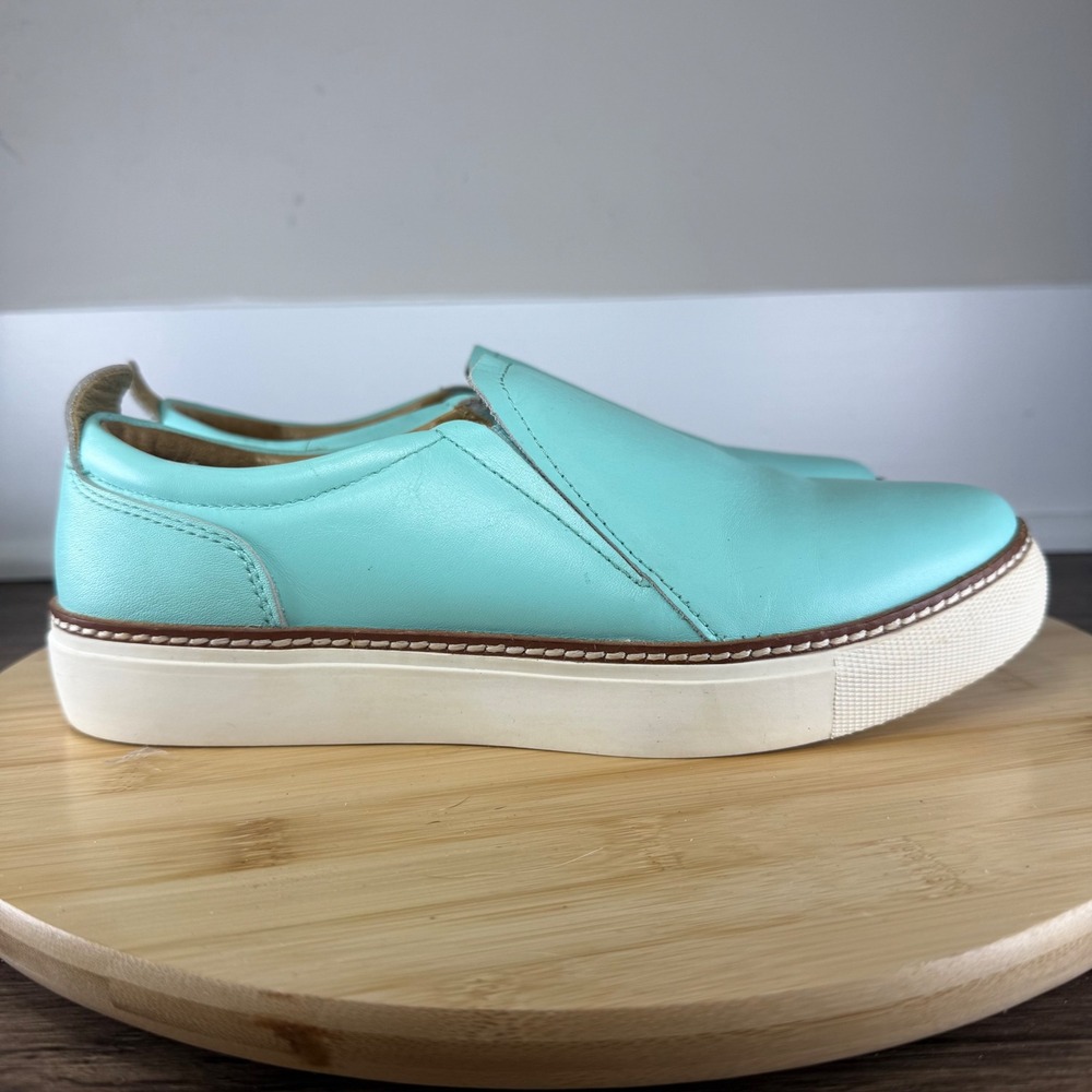 Good Liebeskind Berlin Slip On Sneakers Womens 39 Turquoise Leather Platform
